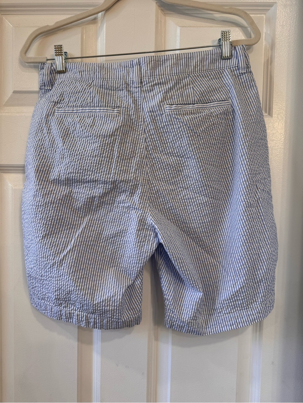 L.L. Bean Blue and White Seersucker Women’s Shorts